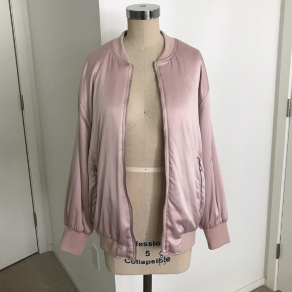 ZARA Satin Bomber Jacket